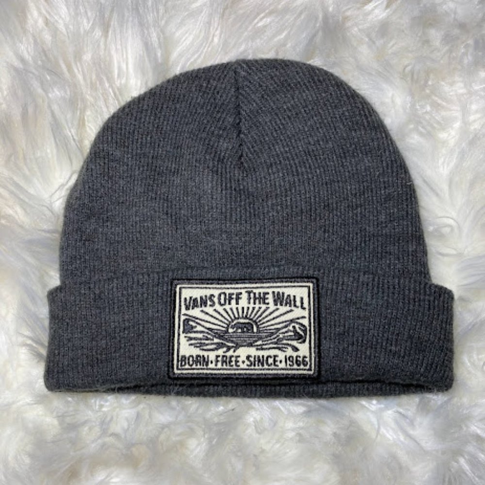 'Van's Off The Wall Since 1966' gray beanie
